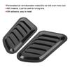 2Pcs Car Decorative Air Intake Turbo Hood Vent Cover Car Decoration AccessoriesBlack