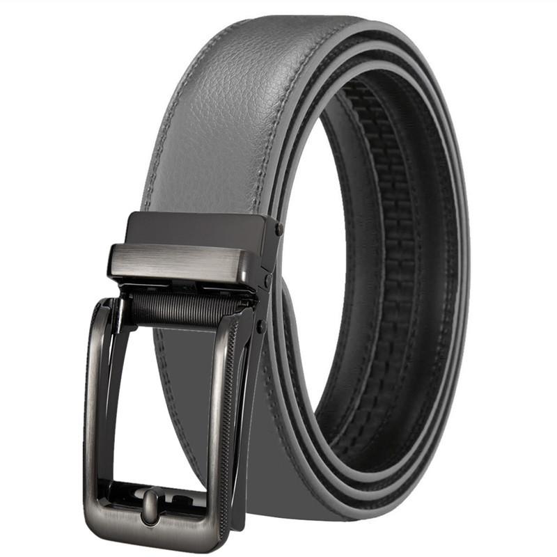 Hi Men's Leather Belt Luxury Designer Belts Men High Quality Male Metal Buckle Belt