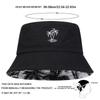 Unisex Coconut Tree Embroidery Double Sided Wearing Bucket Hats Fishermen Caps Outdoor Casual Cap