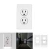 Versatile Wall Outlet Cover Socket Plate With Led Night Light Sensor For Safe Use