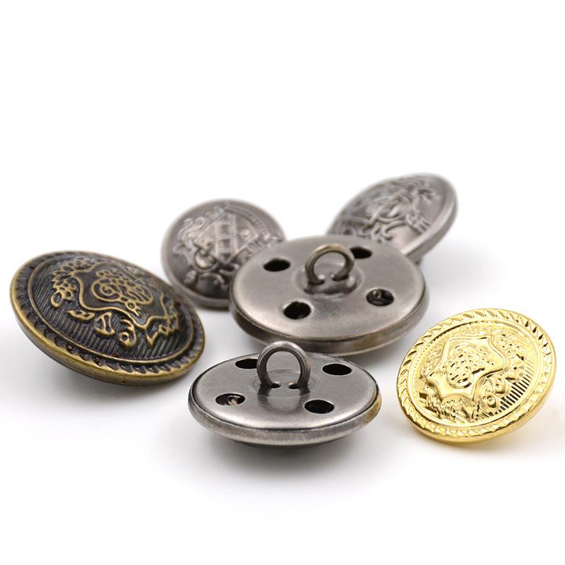 Copper Buttons Vintage Logo Bronze Silver Denim Jacket Buttons Clothes Coats Clothing Buttons Accessories