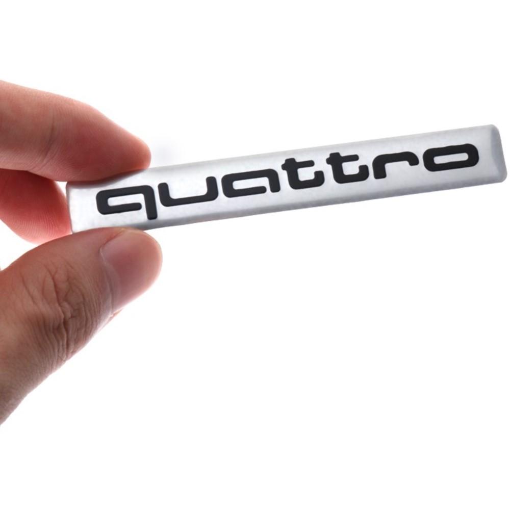2026 3D Aluminum Car Styling Body Rear Trunk Window Decoration Emblem Sticker For AUDI QUATTRO Badge Auto Modification Accessories