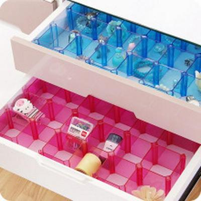 Adjustable Transparent Drawer Organizer Dividers - Underwear and Underpants Storage Box with Free Combination Compartments