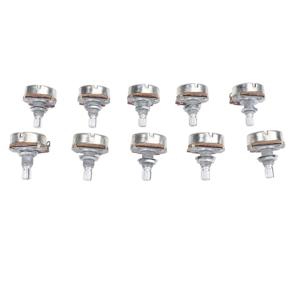 18mm Shaft Bass Guitar Pots Metal Audio Taper Potentiometers Electric Bass Guitar