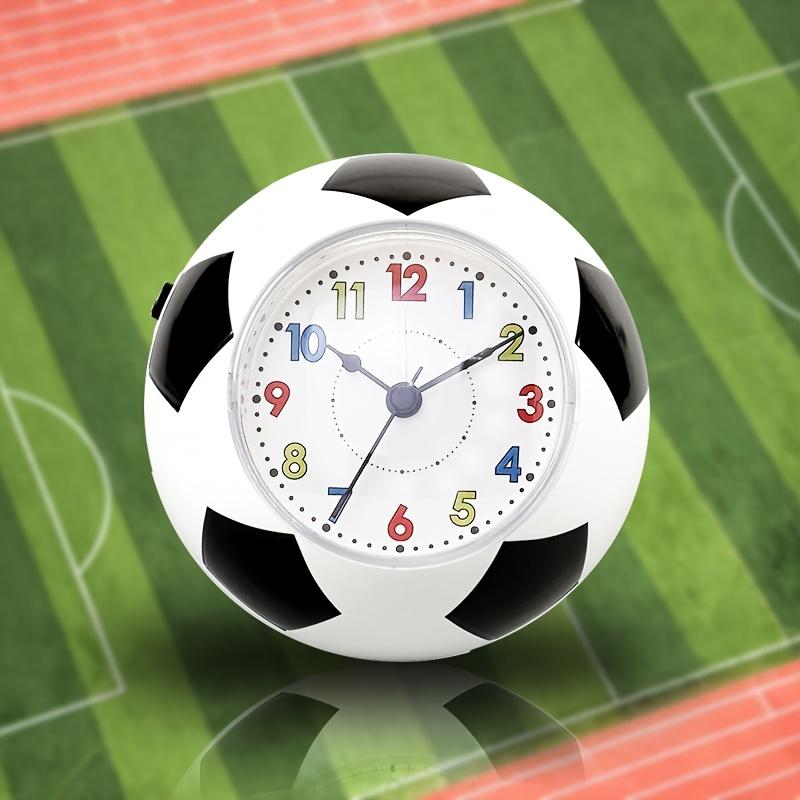 Kreativer fußballförmiger Wecker, geräuschloser Betrieb ohne Ticken, geeignet für den Außenbereich, Foto-Requisiten, Festivaldekorationen,