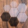 100pc Handmade Hexagon Weaving Mesh Pattern Accessory Kit, Plastic Weaving Template Board for DIY Crochet Customized Bag/Wallet