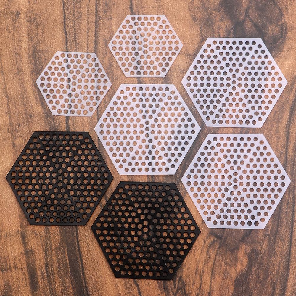 100pc Handmade Hexagon Weaving Mesh Pattern Accessory Kit, Plastic Weaving Template Board for DIY Crochet Customized Bag/Wallet