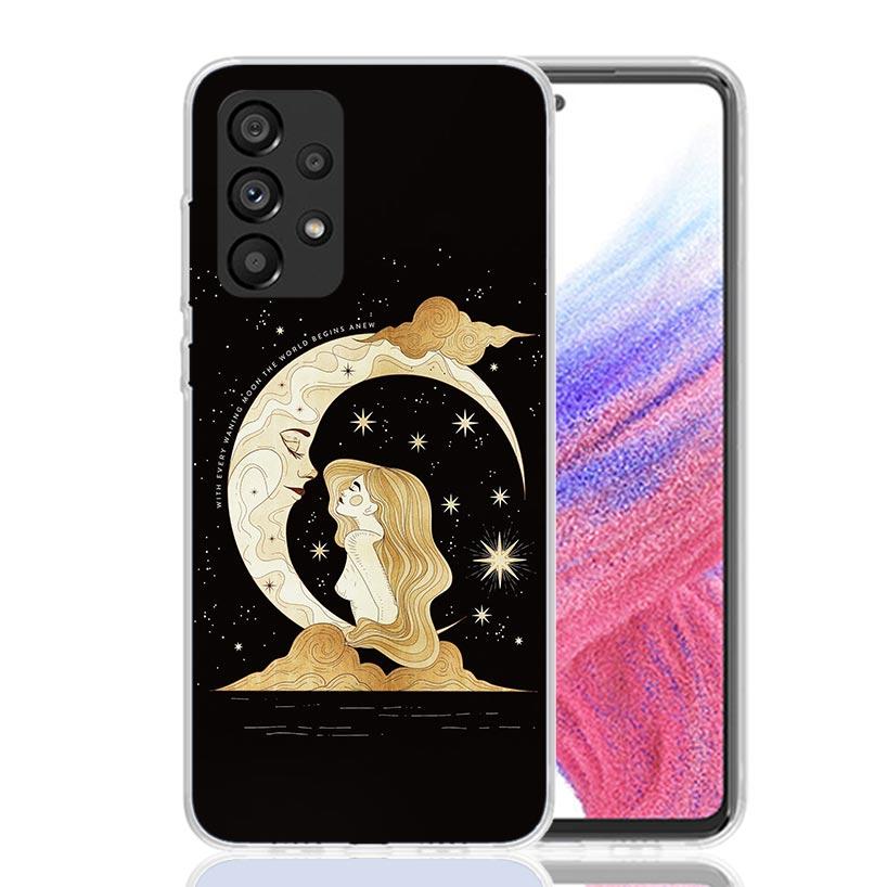 Witches Moon Tarot Mystery Totem Phone Case For Samsung Galaxy A13 A14 A15 A16 A53 A54 A55 A56 A33 A34 A35 A36 A23 A24 A25 A26 A