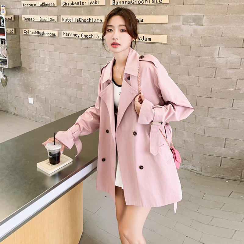 Frühlings-Windjacke, lockerer, schmaler Mantel, mittellange Windjacke, Damenmantel mit elegantem Temperament