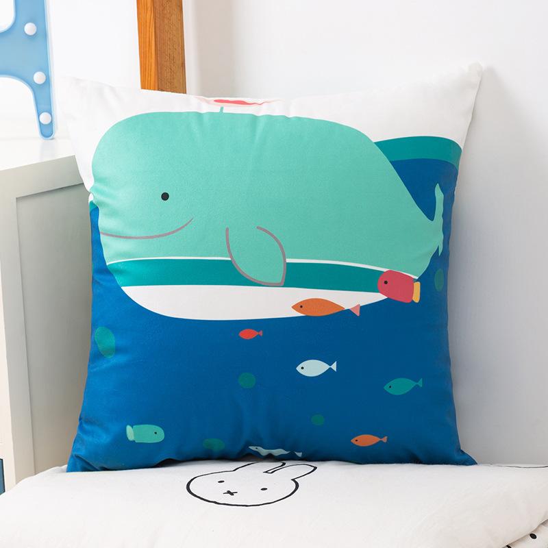 Cartoon Animation Patterns Throw Pillow Cover With Short Plush Print For Living Room Sofa Decoration Cushion Cover Pillow Covers
