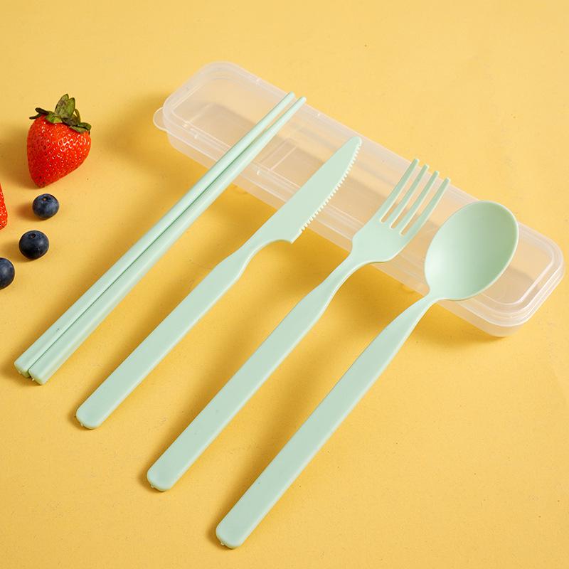 Cross-Border PP Tableware Set: Portable Knife, Fork, Spoon, Chopsticks - Custom Logo Available