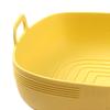 Air Fryer Silicone Bowl Vegetable Salad Heat Resistant Oven Baking Tray Yellow Round