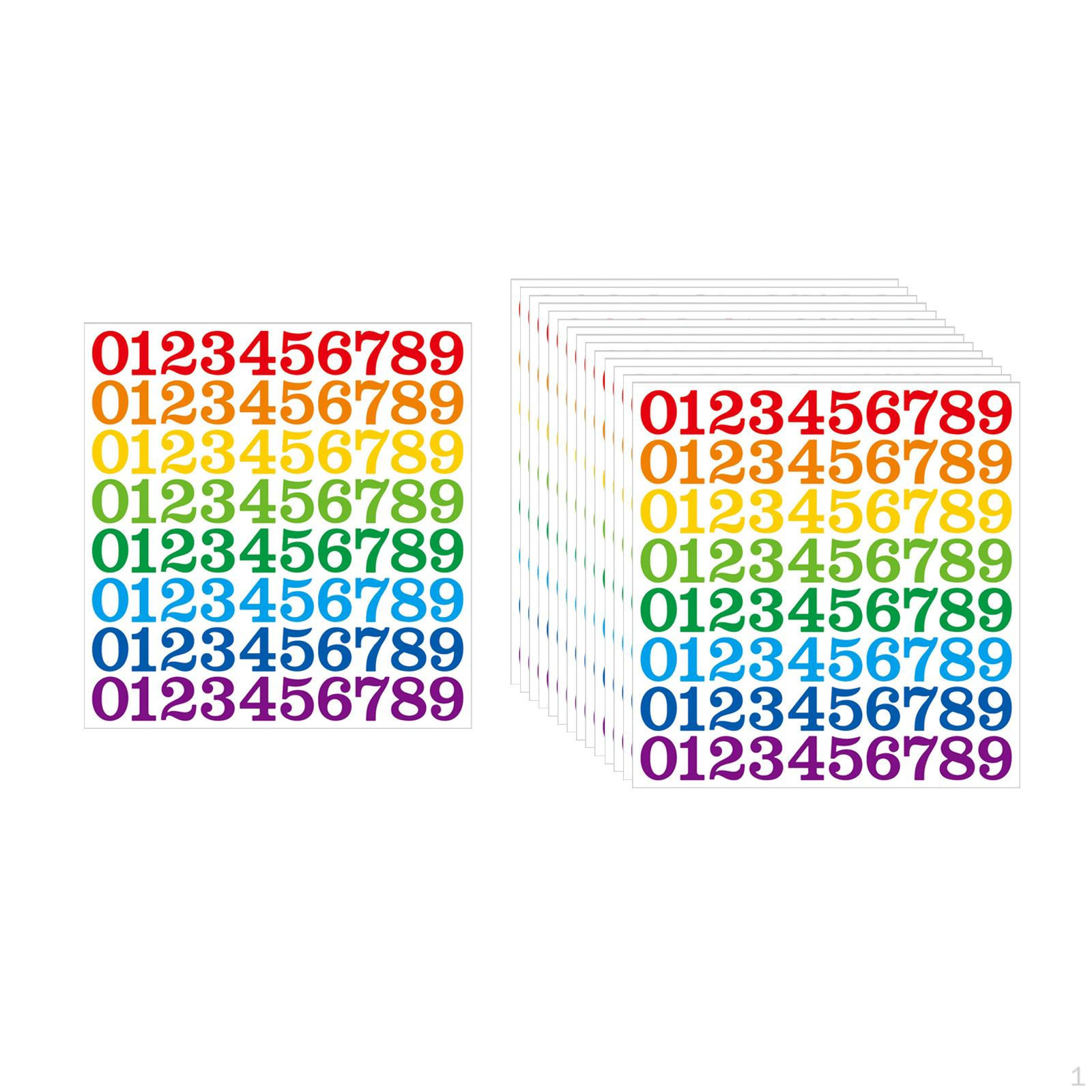 

15 Consecutive Number Stickers for Gift Wrapping, Vinyl Decor, Stickers, Signs, Color