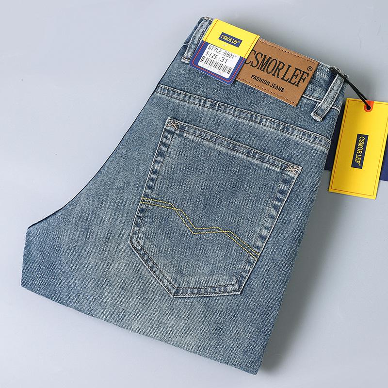 CSMOR LEE Herren Retro Slim Straight Elastische Jeans - Frühling & Herbst Kollektion