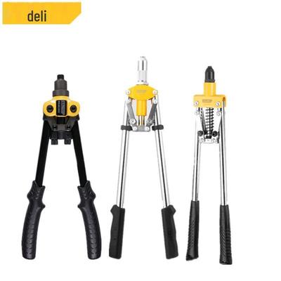 Deli Tools Manual Rivet Gun: Single & Double Handle Labor-Saving Pop Riveter for Industrial Use