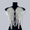 1pair Stylish Embroidered Angel Wing Patches Fashion Women Shoulder Decorations for Casual Wear and Event Dressing