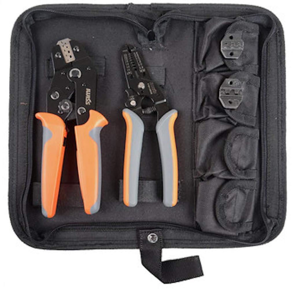 IWISS SN Series Interchangeable Die Tool Set for Open Barrel Multi-Crimping Terminals, KIT-SN-2549