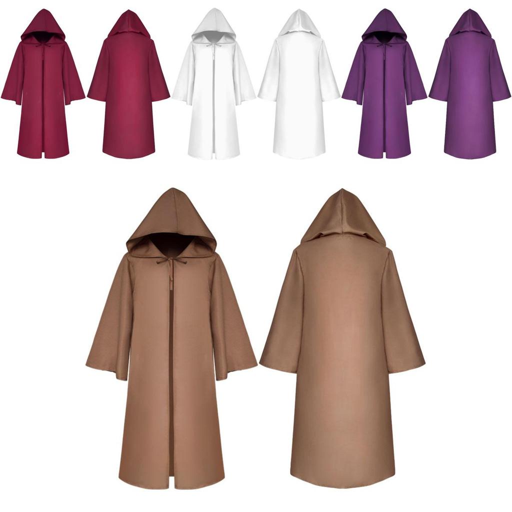 Premium Quality Star Wars Jedi Warrior Hooded Cloak Cape Robe For Cosplay Events