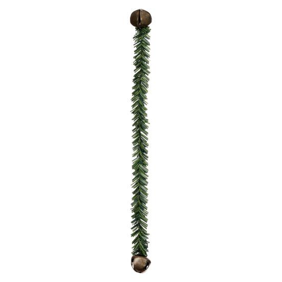 Christmas Garland for Stair Railings 11.8 Inch Ties Banister Bells, Decorative Twist Ties, Reusable Lifelike Greenery Artificial Pine Hanger