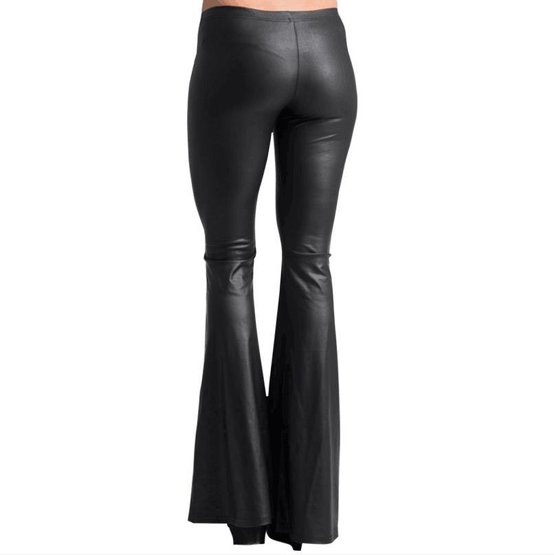 Lace-Up Faux Leather Stretch Leggings 