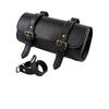 Evomosa Motorcycle Saddlebag Mini Bike Fork Handlebar PU Leather Tool Storage Bag (Black)