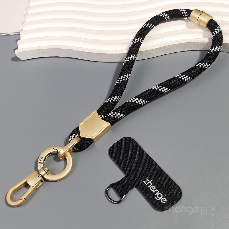 Mobile Phone Lanyard Adjustable Short Ins Metal Buckle Braided Rope Strong Anti-break Outdoor Mountaineering Hand Rope Male Travel