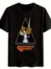 Men's Black Graphic Print T-Shirt - Clockwork Orange Movie Design with Bold Post