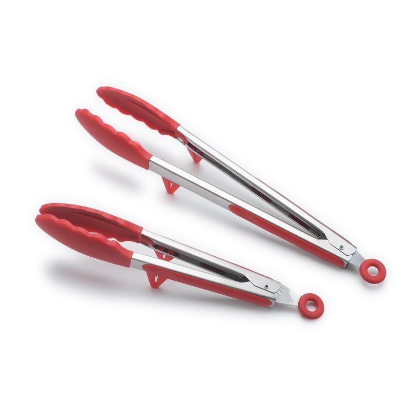 

Силиконовые нескользящие кухонные щипцы с подставкой (9 , 12 , 14 ) - Идеально для гриля и готовки