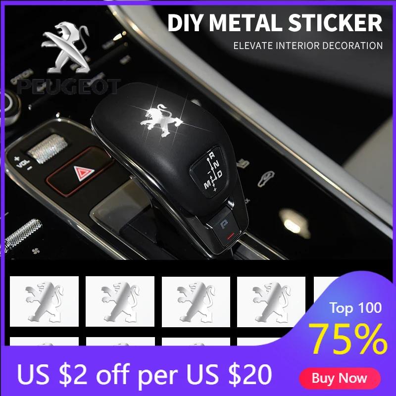 2026 Autocollant de Voiture Chaud Style de Voiture Mode Emblème Métallique Autocollants de Décoration Intérieure de Voiture Badges Pour Peugeot 308 408 508 RCZ 208 30