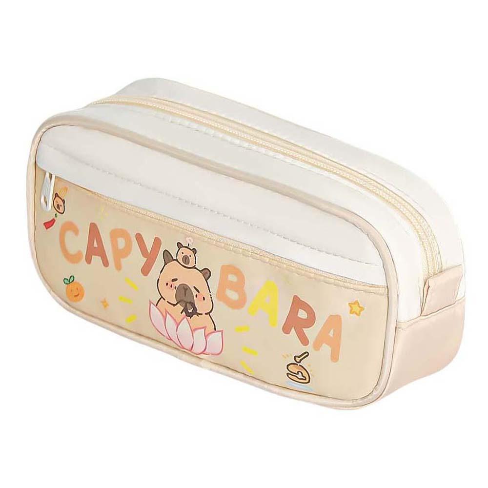 Large Capacity Capybara Stationery Bag Pencil Case Cartoon Pencil Bag  School
