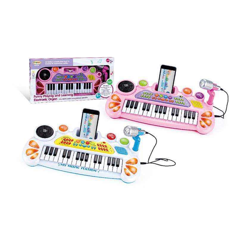 

Детская электронная клавиатура с микрофоном и образовательными функциями