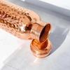Pure Copper Bottle for Drinking Water - Indian Handmade Ayurveda and Yoga Health Benefits Water Bottle Copper Anniversary Gift - 32 Oz