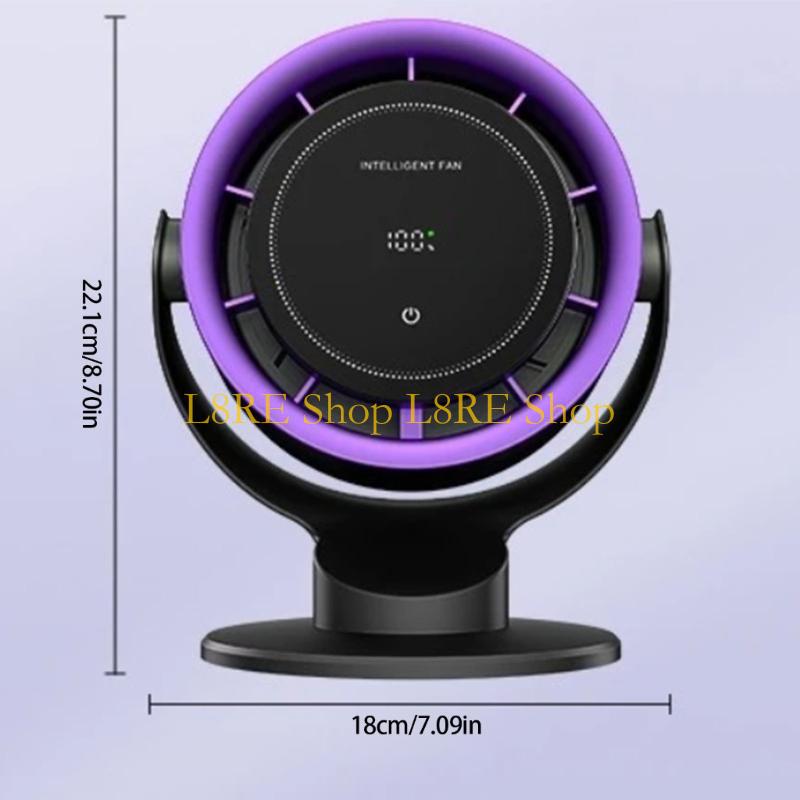 L8RE Practical Small Desktop Fan Comfortable Wall Hanging Fan Office Fan 4000mAh