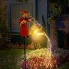 Solar-powered Garden Stake Light in The Shape of A Watering Can, Made Metal, for Parks.