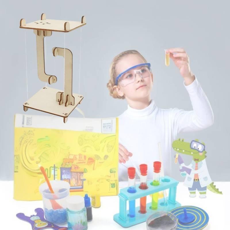 Diy Wooden Tension Structure Science Experiment Invention Set Educational Brain Teaser