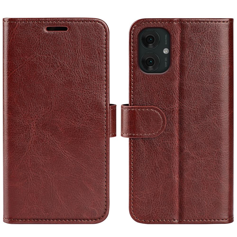 For Motorola Moto G55 5G Wallet Case Crazy Horse Texture Stand Leather Phone Cover