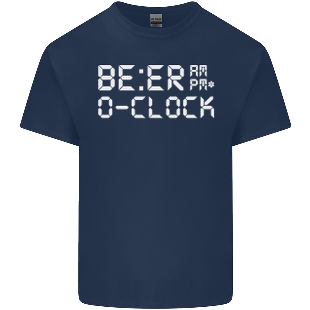 Beer OClock Funny Alcohol Drunk Humour Unisexs Light Cotton TShirt