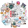 35pcs Educational Mathematics Stickers Cartoon Geometry Teacher Reward Stickers Stationery Stickers For Guitar Laptop Helmet