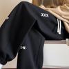 Spring Fall Men Sport Pants Loose Drawstring Elastic Waist Pockets Ankle-banded Letter Embroidery Exercise Trousers Daily Wear Sweatpants
