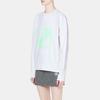 WE11DONE Mint Green Square Logo Crew Neck Solid Color Pullover Long Sleeve Sweatshirt Unisex sweatshirt White WD-TS1-21-504-U-IV