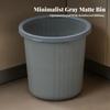 Wastebasket with Retaining Collar Modern Open-Top Waste Bin Low-Profile