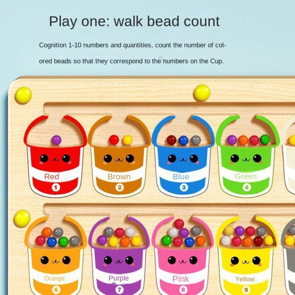 Montessori Kid’s Concentration Training Toys Magnetic Color Sorting Games Intelligence Development