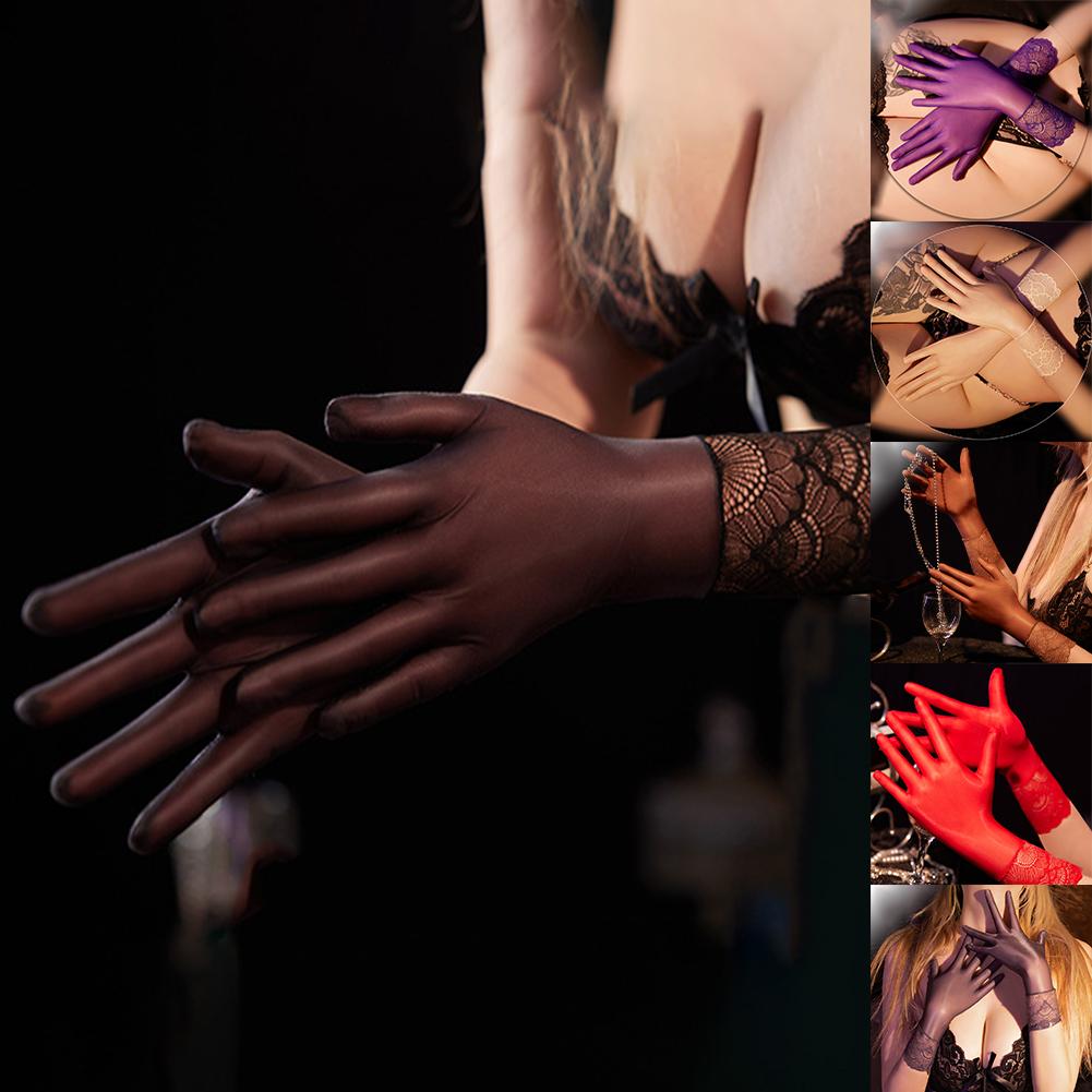 Gloves Seamless Sexy Tight Stocking Gloves Transparent