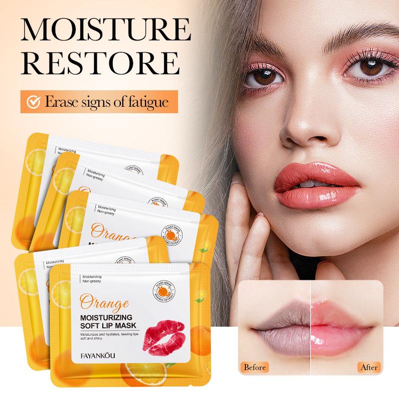 10pcs MOISTURIZING SOFT LIP MASK Hydrating Erase Signs of Fatigue Natural Pink Lips Prevent Drying Brighten Lips Color Smooth Lip Lines