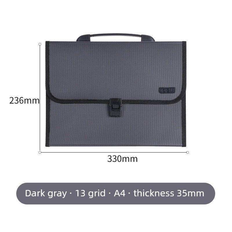 Deli Folder Business File Holder A4 Multi-Layer Hand-Carrying Document Storage Box Archive Folder Student Test Paper Information Bag