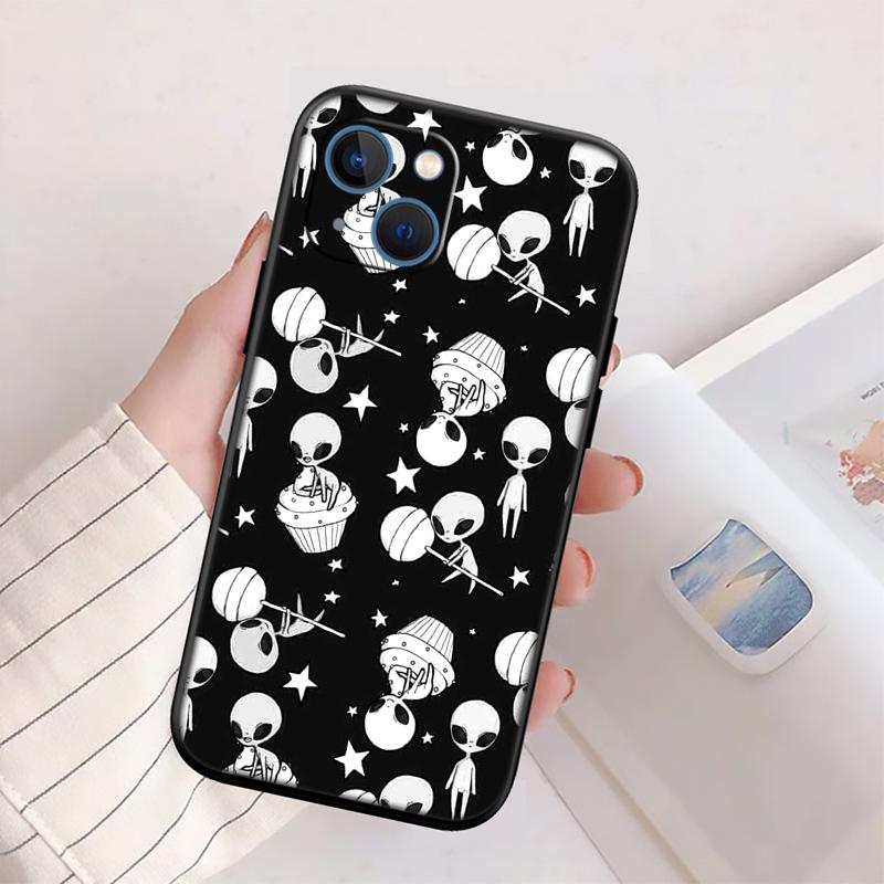 BH46 Trippy Tie Dye Peace Alien New High-End Shell Phone Case for Redmi Note 8 9 Pro Max 9S 9T 9C NFC 8T 8A 10A A4