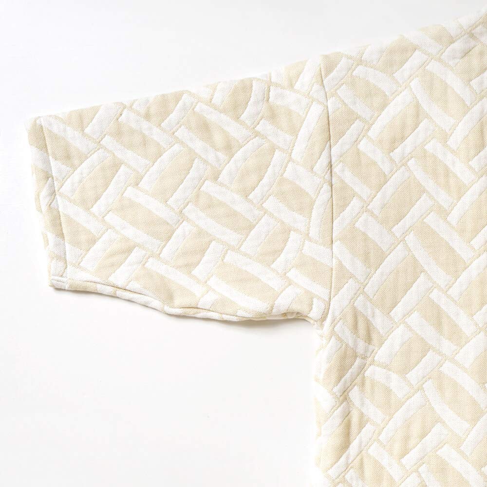 10mois Fluffy Gauze Long Hanten Kagome 19171022 (6-Layer Gauze) (Hanten), Pattern, Beige,