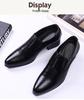 Men's High Heel Leather Shoes - 6CM and 8CM Height Options, Genuine Leather, Trendy Pointed Design