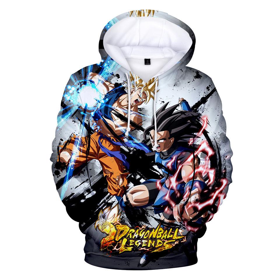 10 Colors Men Women Anime Hoodies New Streetwear Casual DRAGON BALL Z Cartoon Printed Hooded Pullover Sweatshirts
