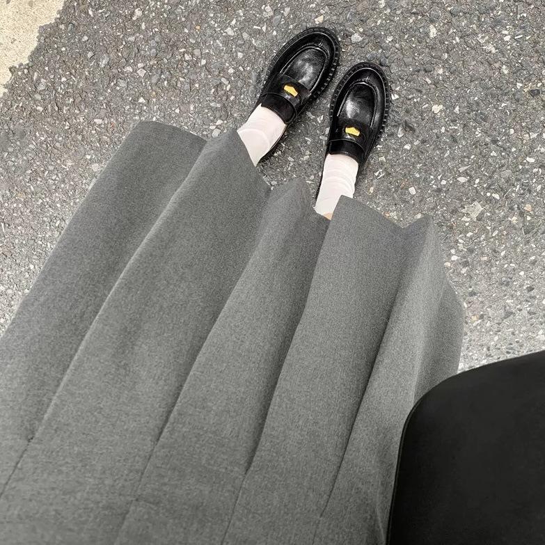 [Shei Su Yinyin] Haval College~ Folded Small Gold Coins Thick-soled Lazy Loafers Single Shoes Women's Small Leather Shoes